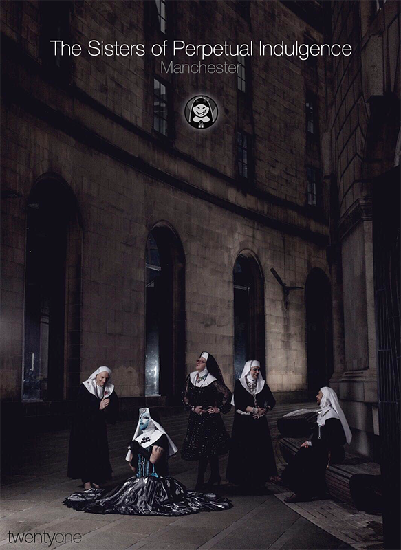 The Manchester Sisters posing at St Peters Square by Si Hands